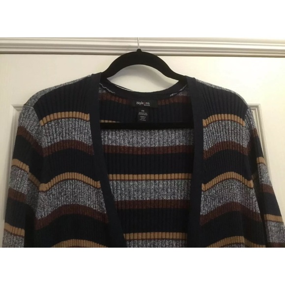 NWT STYLE CO Women’s Plus Long Duster Cardigan Stretchy Sz 2X - Picture 6 of 7